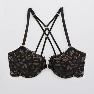 Aerie Real Power Balconette Lightly Lined New Blooms Lace Bra Size 32C